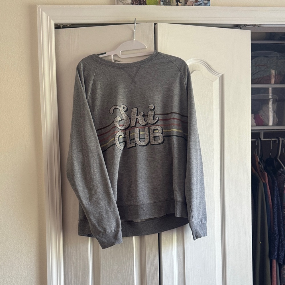 Sonoma Gray Ski Club Crewneck Sweate